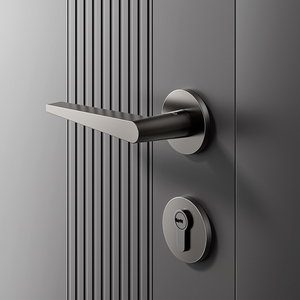 HANGO HE Series Simple Silent <b>Door</b> Locks Slim Wooden <b>Handles</b> for Bedroom <b>Doors</b> Quiet Room Locks for Home Use - Product Image 5