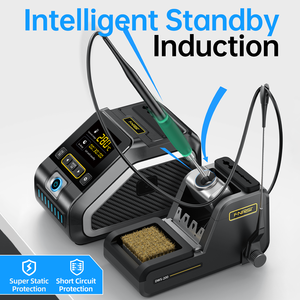 Station de soudage intelligente PID FNIRSI DWS-200 200W - Ensemble de 9 embouts F245+F210, contrôle numérique de la température pour la réparation électronique/soudage de circuits imprimés - Product Image 1