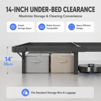 Cadre de lit suspendu en métal RGB personnalisable, prise de charge intégrée, épais et silencieux, adapté aux chambres d'appartement