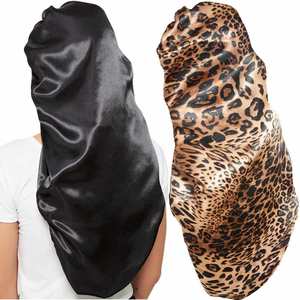 Gorro de Dormir Largo y Elástico de Satén Sedoso para Cabello Rizado, Gorro Grande para Trenzas - Product Image 2