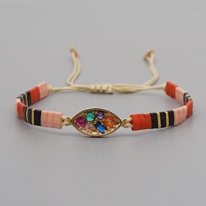 Go2boho Bracelet Mauvais œil Pour Dames Boho Réglable Bijoux En Perles Miyuki <span class=keywords><strong>Tila</strong></span> - Product Image 2