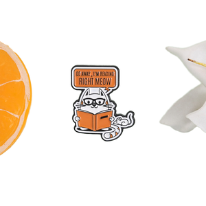 Funny Reading for Enamel Metal for with <strong>Glasses</strong> and Mouse Design - Product Image 1