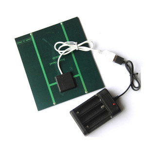 เครื่องชาร์จโทรศัพท์มือถือพลังงานแสงอาทิตย์ 2.5W 5V ใช้แบตเตอรี่ AA 3 ก้อน สำหรับใช้งานกลางแจ้ง - Product Image 2
