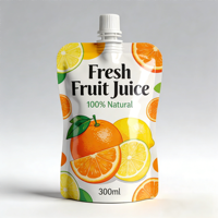 Sachets Mylar Personnalisés Imprimés Recyclables 200ml 500ml, Pochettes Doypack Anti-fuite avec Bec Verseur 3.5g 50ml 100ml pour Jus et Emballage de Jus