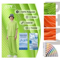 Tissu fonctionnel tricoté 100 % polyester, 75 g, anti-bactérien, séchage rapide, confortable, pour vêtements de sport d'extérieur, vente en gros sur mesure