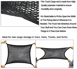 High Quality Net Popular High Quality Adjustable Elastic Cargo Net 40x32 Inch Universal Stretchable Truck Net With Hooks