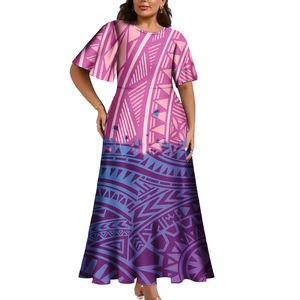 Oultasi للنساء بولينيزية قبلية ساموان تابا طباعة زهور مخصصة ساموان بولتاسي - Product Image 2