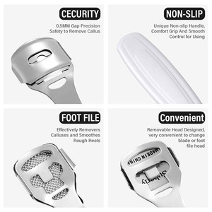 เครื่องโกนหนวดข้าวโพดแคลลัสที่จับพลาสติกเครื่องมือดูแลเล็บเท้าตะไบผิวที่ตายแล้ว - Product Image 4