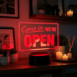 Custom Wholesale Business Welcomes Sign Office Front Desk Decorative Lights LED Night Light Bedroom Decor - Product Image 5