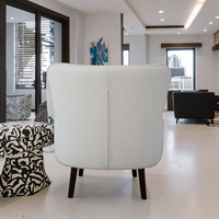 Fauteuil de loisirs moderne et personnalisable en bois avec pieds en bois, vente directe d'usine Nisco, vente en gros