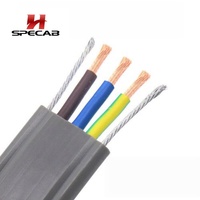 Câble plat TVVB - Conducteur en cuivre, isolation en PVC flexible, gaine en PVC élastique -15~70°C pour usage industriel et de construction