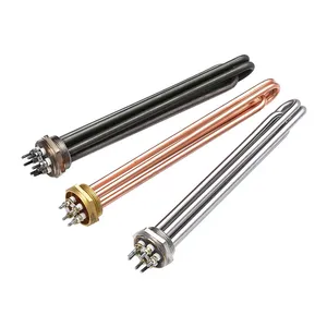 Résistance électrique tubulaire filetée en acier inoxydable et cuivre <span class=keywords><strong>pour</strong></span> chaudière, 220V triphasé, 3KW, 6KW, 9KW, 12KW - Product Image 1