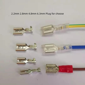 Báo Chí Thiết Bị Đầu Cuối 6.3Mm Chèn Mùa Xuân Lug Tinh Khiết Đồng Dây Điện - Product Image 2