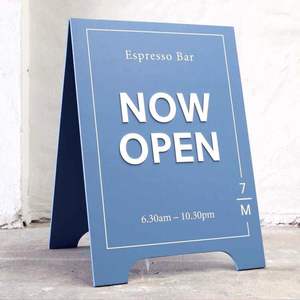 Panneau debout extérieur rue Support de sol extérieur personnalisé Panneau avec logo d'entreprise Panneau pliant à un cadre Panneau de trottoir Panneau d'affichage - Product Image 3