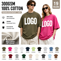 300GSM Heavyweight Oversized T-shirt Heren 100% Katoen Streetwear Casual Korte Mouw Blank T-shirt Custom Apparel