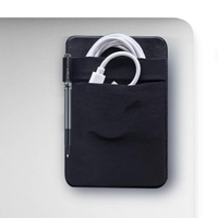 Sac de rangement arrière auto-adhésif pour ordinateur portable Sac de rangement pour accessoires d'ordinateur portable
