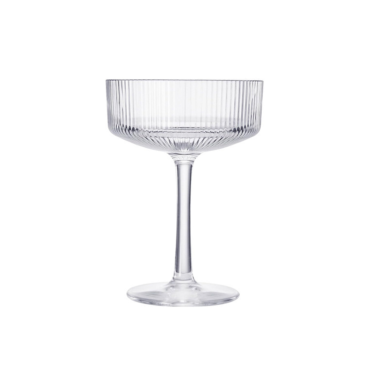 10oz- Taza transparente a rayas