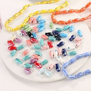 Perles en céramique, perles en forme de <span class=keywords><strong>poisson</strong></span>, perles d'animaux marins pour la fabrication de bijoux DIY - Product Image 2
