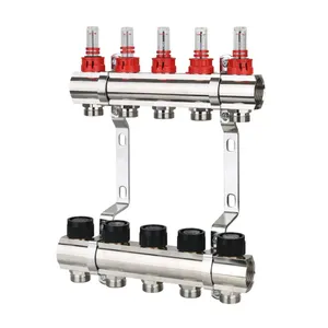 PEIFENG Under Floor Heating forged Brass Radiant Manifold Stainless Steel Manifold Water Floor Heating Systems