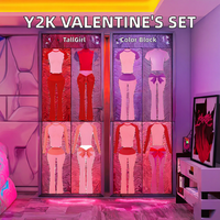 Ensemble 2 pièces décontracté Y2K vintage pour femme, haut à manches longues et pantalon de yoga évasé, avec détail nœud, idéal pour les grandes tailles - Collection Saint-Valentin 2026
