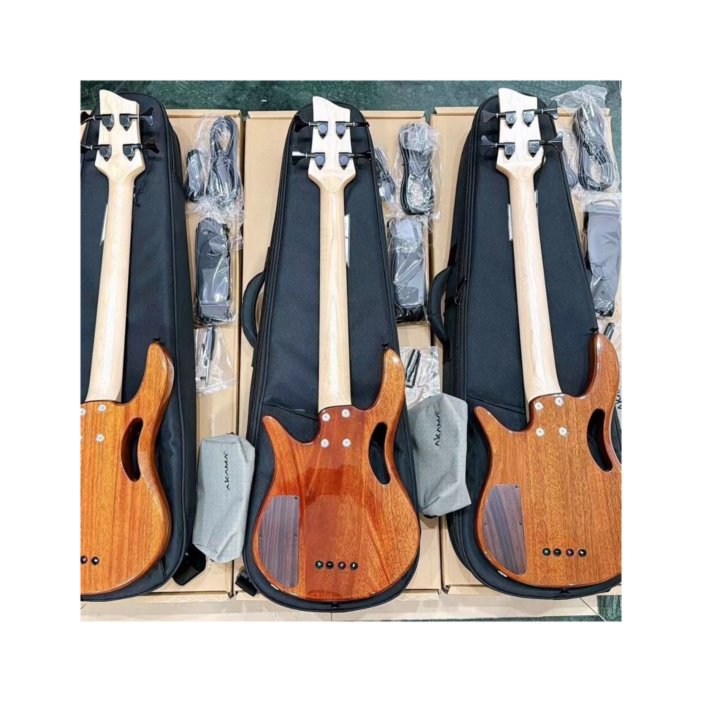Akama Mini Bass Guitar - Silent, Portable, and Perfect for Beginners