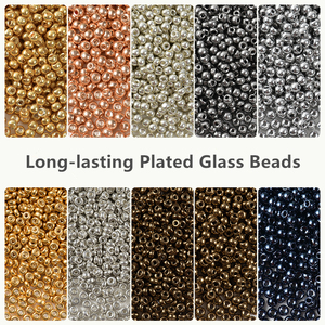 11/0 1,5mm 2mm venta al por mayor <span class=keywords><strong>colores</strong></span> metálicos chino Original vidrio Mini cuentas de semillas para pulsera fabricación de joyas - Product Image 3