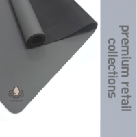 Tapis de yoga de luxe en caoutchouc naturel PU 5 mm, antidérapant, surface anti-taches, anti-odeur, pour la vente au détail haut de gamme