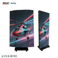 Afficheur LED portable pliable, affichage multi-écrans, kiosque publicitaire numérique USB pour les magasins de détail, les halls d'accueil