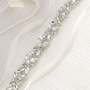 Cintura nuziale trasparente e cristallina lucida cintura nuziale fascia per abito <span class=keywords><strong>da</strong></span> <span class=keywords><strong>sposa</strong></span> - Product Image 4