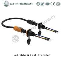 3-Poliger Weiblicher Stecker & Männliche Buchse IP65 Wasserdichter Powercon-Stecker, 20A 250V Outdoor-Steckverbinder, Verriegelung, UL94-V0 PA6 Gehäuse, Verkupferte Legierung