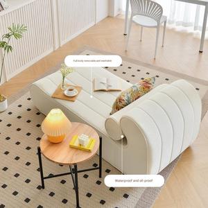 Poltrona Moderna Kino in Tessuto Impermeabile con Poggiatesta Rimovibile e Lavabile, Chaise Longue Morbida per Casa con Spugna ad Alta Densità - Product Image 4