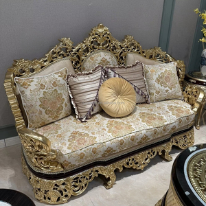 طقم أريكة فرنسية فاخرة لغرفة المعيشة، أثاث ملكي منحوت يدويًا بتصميم إمبراطوري لـ 6 أشخاص، مناسب للشقق والفنادق والفلل - Product Image 3