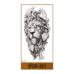 Offre Spéciale hommes demi <span class=keywords><strong>bras</strong></span> papier de transfert d'eau autocollants de <span class=keywords><strong>tatouage</strong></span> haute qualité fleur couronne <span class=keywords><strong>Lion</strong></span> conception longue durée tatouages temporaires - Product Image 3