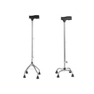 Bâton de marche télescopique à quatre pieds antidérapant pour personnes âgées, aide à la mobilité en extérieur - Product Image 1