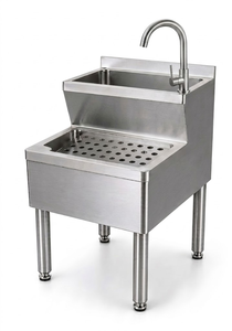Stainless Steel Janitorial <b>Mop</b> Sink Basin Commercial <b>Cleaning</b> Station Utility Wash Sink With Faucet For Hotel Restaurant Laundry - Product Image 1