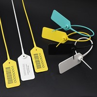 Scellés en plastique PP jetables inviolables avec boucles antivol pour étiquettes logistiques et attaches de câbles