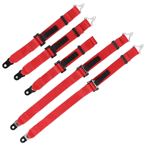 Sabuk pengaman balap 5 titik kustom, sabuk pengaman baja gesper CamLock 2 inci 3 inci dengan poliester ABS Bahan nilon