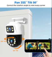 Kit de Fabricación de CCTV IP de 16 Canales 3MP+3MP, Sistema de Cámara de Seguridad PTZ para Exteriores con Visión Nocturna en Color, Tarjeta SD, POE, Pantalla Dual y Cableado