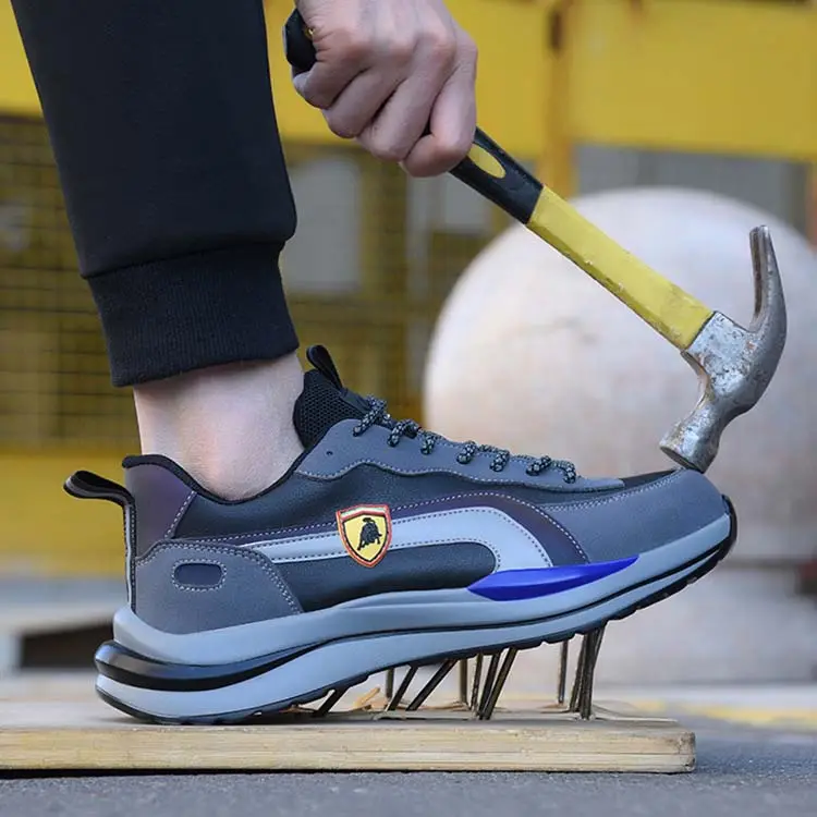 รองเท้านิรภัยแบรนด์10อันดับสำหรับผู้ชาย,รองเท้านิรภัยน้ำหนักเบากันลื่นสำหรับงานก่อสร้างเสื้อกันหนาว