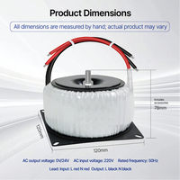 Transformador Toroidal de 300W, Entrada 220V 230V, Salida 12V 24V 36V 48V 50V 60V 70V 80V, Transformador Electrónico para Amplificador de Audio