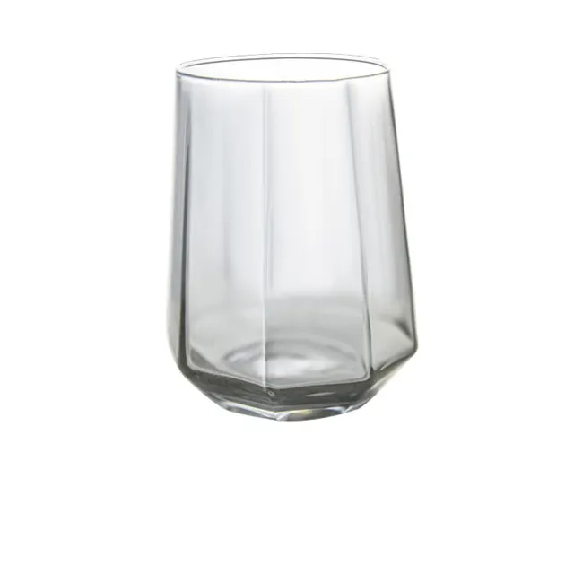 Copo de diamante de vidro, copo de água para vidro nórdico colorido estilo japonês