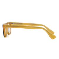 Lunettes carrées en acétate haut de gamme MS YL2295 pour femmes, bloquant la lumière bleue, avec verres correcteurs, montures couleur bonbon marron, style rétro.