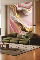 Panneau mural imprimé en 3D UV, plaque décorative en PVC marbré en relief, revêtement mural intérieur imperméable pour la décoration de la maison
