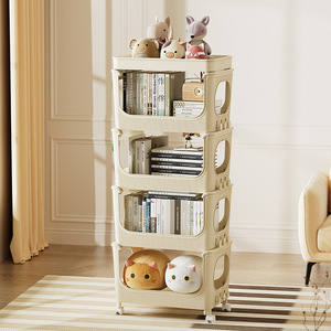 Multifunctional Storage Rack 5 Layers Plastic Movable Baby Toy Storage Cabinet For Baby Supplies Organization - Product Image 2