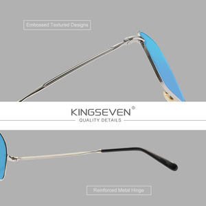 Gafas de Sol Unisex de Lujo <span class=keywords><strong>KINGSEVEN</strong></span>, Nuevo Modelo con Protección UV400, Antireflejo, Montura Cuadrada de Aleación con Lentes Polarizadas Tac 7118 - Product Image 4
