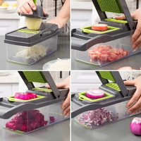 Nouvel outil de cuisine multifonction en acier inoxydable, hachoir à fruits et légumes, coupe-oignon et hachoir à aliments pour hacher les légumes