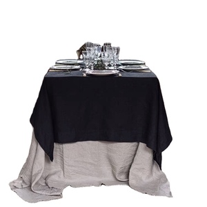 100% <span class=keywords><strong>nappe</strong></span> en <span class=keywords><strong>lin</strong></span> naturel pur élégant à manger couverture de Table décorative personnalisé pierre <span class=keywords><strong>lavé</strong></span> tissé uni couleurs unies - Product Image 2