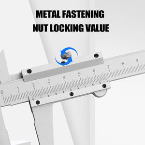 Pinza Vernier ad alta precisione pinza in metallo in acciaio inox micrometro strumenti di misura di profondità 0-150/200/300mm - Product Image 3