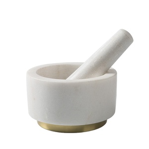 M-cooker-Mazo y <span class=keywords><strong>mortero</strong></span> de latón, molinillo de condimentos <span class=keywords><strong>para</strong></span> alimentos, triturador de ajo, <span class=keywords><strong>mortero</strong></span> de mármol natural y Mazo - Product Image 1