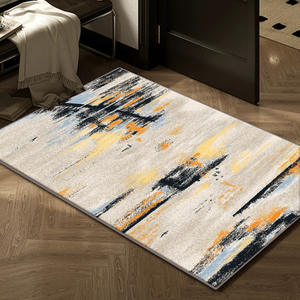 Alfombra Moderna Abstracta con Estampado, Rectangular, Resistente a las Manchas, Lavable, de Imitación de Cachemira, para Sala de Estar, Dormitorio, Entrada - Product Image 2